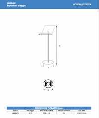 Leggio in metallo con portalibro A3