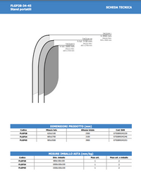 Bandiera a PIUMA con stampa 410 cm
