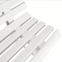 Panchina 3 Posti Da Esterno E Interno, Panchina Da Giardino In Plastica, Comoda E Resistente colore bianco Tomaino