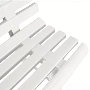Panchina 3 Posti Da Esterno E Interno, Panchina Da Giardino In Plastica, Comoda E Resistente colore bianco Tomaino