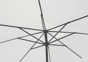 Ombrellone quadrato da giardino 3x3 mt con palo centrale in ferro e telo ecrù 180gr Tomaino 5007