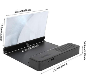 Schermo di ingrandimento Per Smartphone Con Cassa bluetooth altoparlanti 26 X 12
