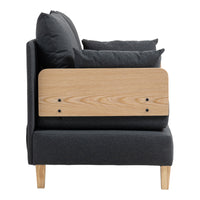 Poltrona Letto Seinlus con Apertura a Libro Divano Ribaltabile Cuscini Inclusi - Grigio Scuro [en.casa]