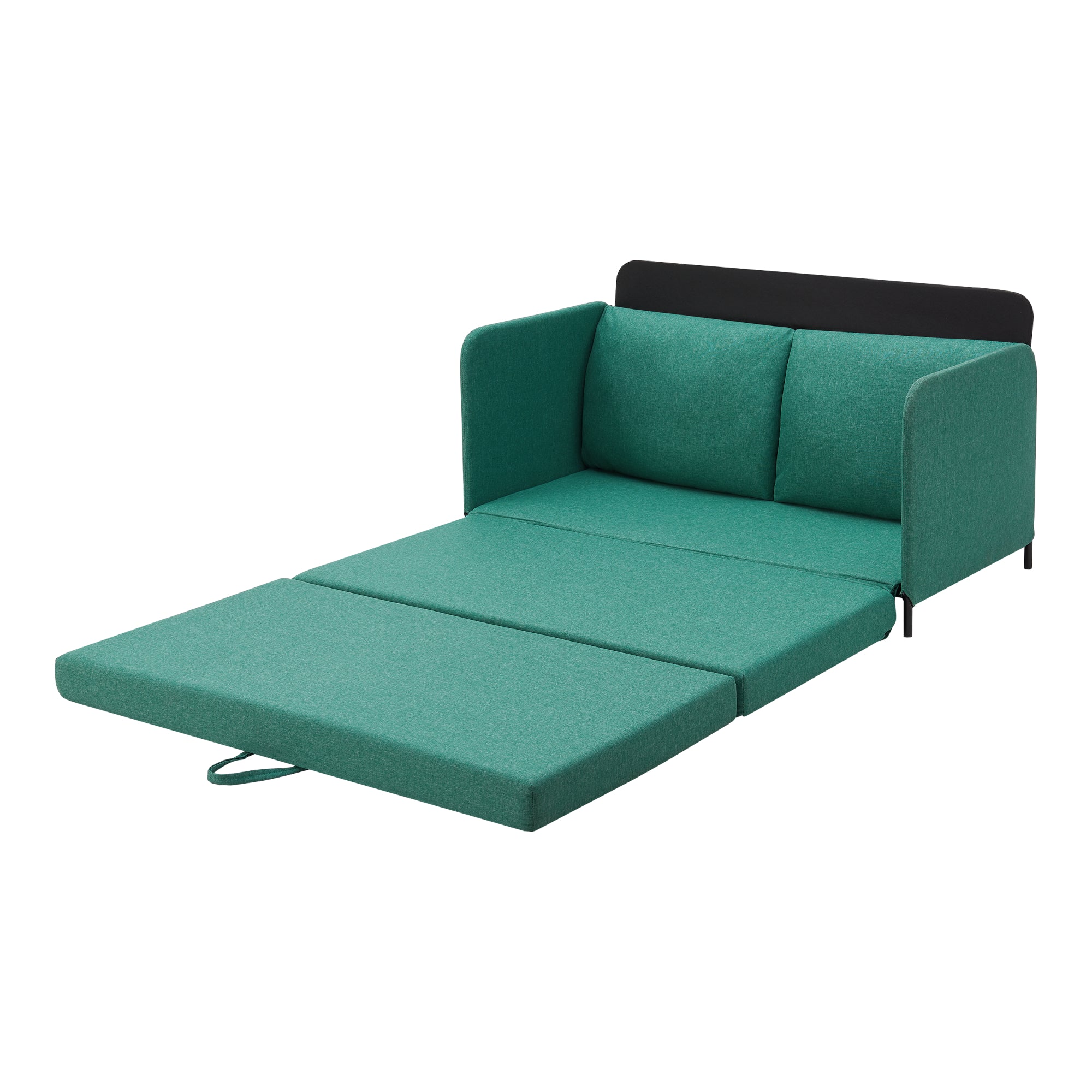 Divano Letto Estensibile Soini 1 Piazza e Mezza 120 x 186 cm Verde [en.casa]
