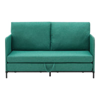 Divano Letto Estensibile Soini 1 Piazza e Mezza 120 x 186 cm Verde [en.casa]