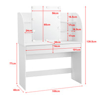 Tavolo da Toeletta Köla con LED - Bianco [en.casa]