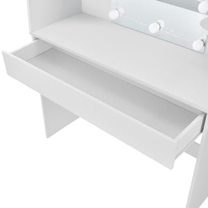 Tavolo da Toeletta Köla con LED - Bianco [en.casa]