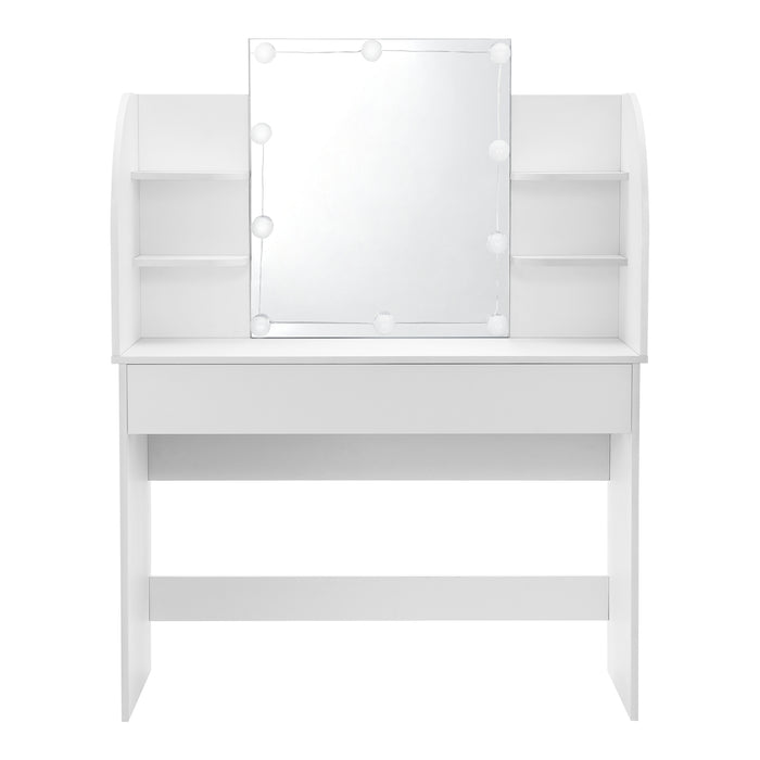 Tavolo da Toeletta Köla con LED - Bianco [en.casa]