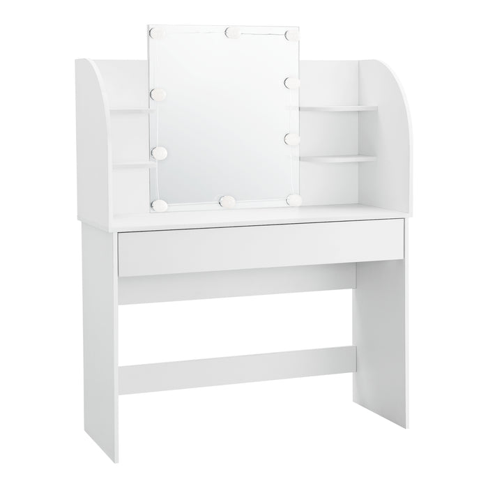 Tavolo da Toeletta Köla con LED - Bianco [en.casa]