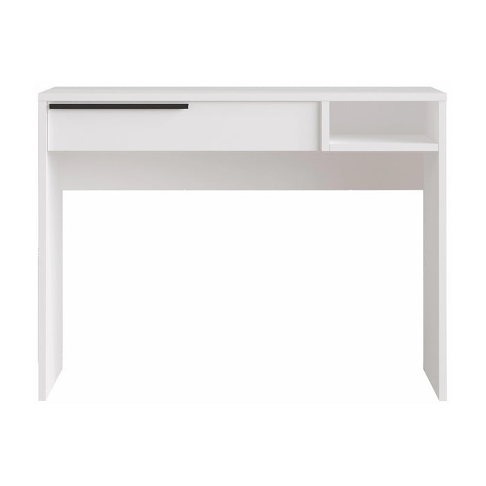 Tavolo da Trucco Vesanto con Cassetto e Scomparto Aperto - Bianco  [en.casa]