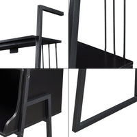 Scrivania Storfjord a Scala con Ripiani - Nero [en.casa]