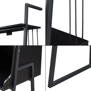 Scrivania Storfjord a Scala con Ripiani - Nero [en.casa]