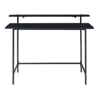 Scrivania Samnanger con Ripiano in Alto 120 x 55 x 88 cm -  Nero [en.casa]