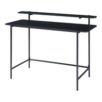 Scrivania Samnanger con Ripiano in Alto 120 x 55 x 88 cm -  Nero [en.casa]