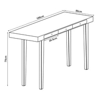 Scrivania Hässleholm in Bambù 100 x 50 cm color Naturale [en.casa]