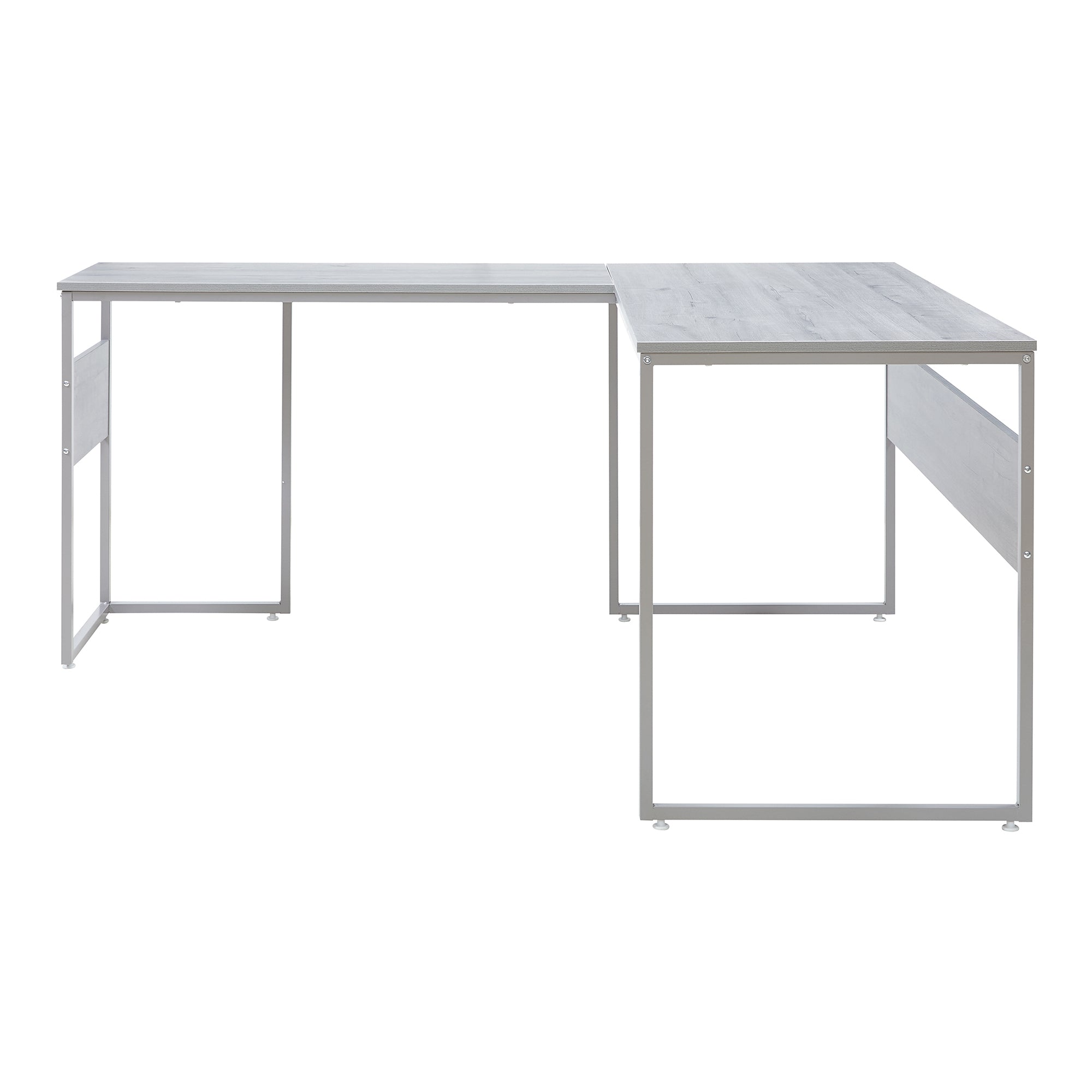 Scrivania Angolare Karlstang Tavolo PC a L 166 x 120 x 75 cm - Grigio Chiaro [en.casa]