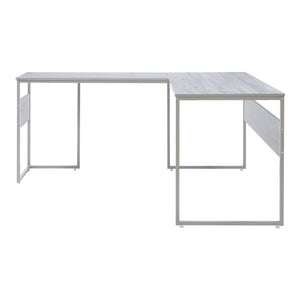 Scrivania Angolare Karlstang Tavolo PC a L 166 x 120 x 75 cm - Grigio Chiaro [en.casa]