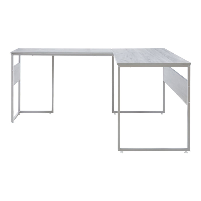 Scrivania Angolare Karlstang Tavolo PC a L 166 x 120 x 75 cm - Grigio Chiaro [en.casa]