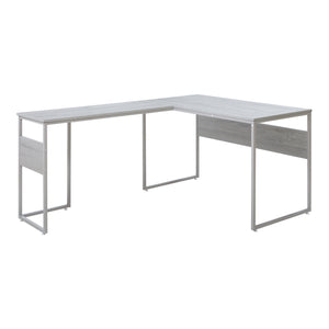 Scrivania Angolare Karlstang Tavolo PC a L 166 x 120 x 75 cm - Grigio Chiaro [en.casa]
