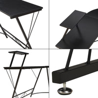 Scrivania Angolare Yremso Tavolo a L con Supporto Monitor 122 x 122 x 98 cm - Nero [en.casa]