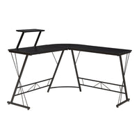 Scrivania Angolare Yremso Tavolo a L con Supporto Monitor 122 x 122 x 98 cm - Nero [en.casa]