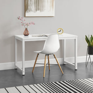 Scrivania Herning Tavolo PC con Piano Rettangolare 120x60 cm - Bianco [en.casa]