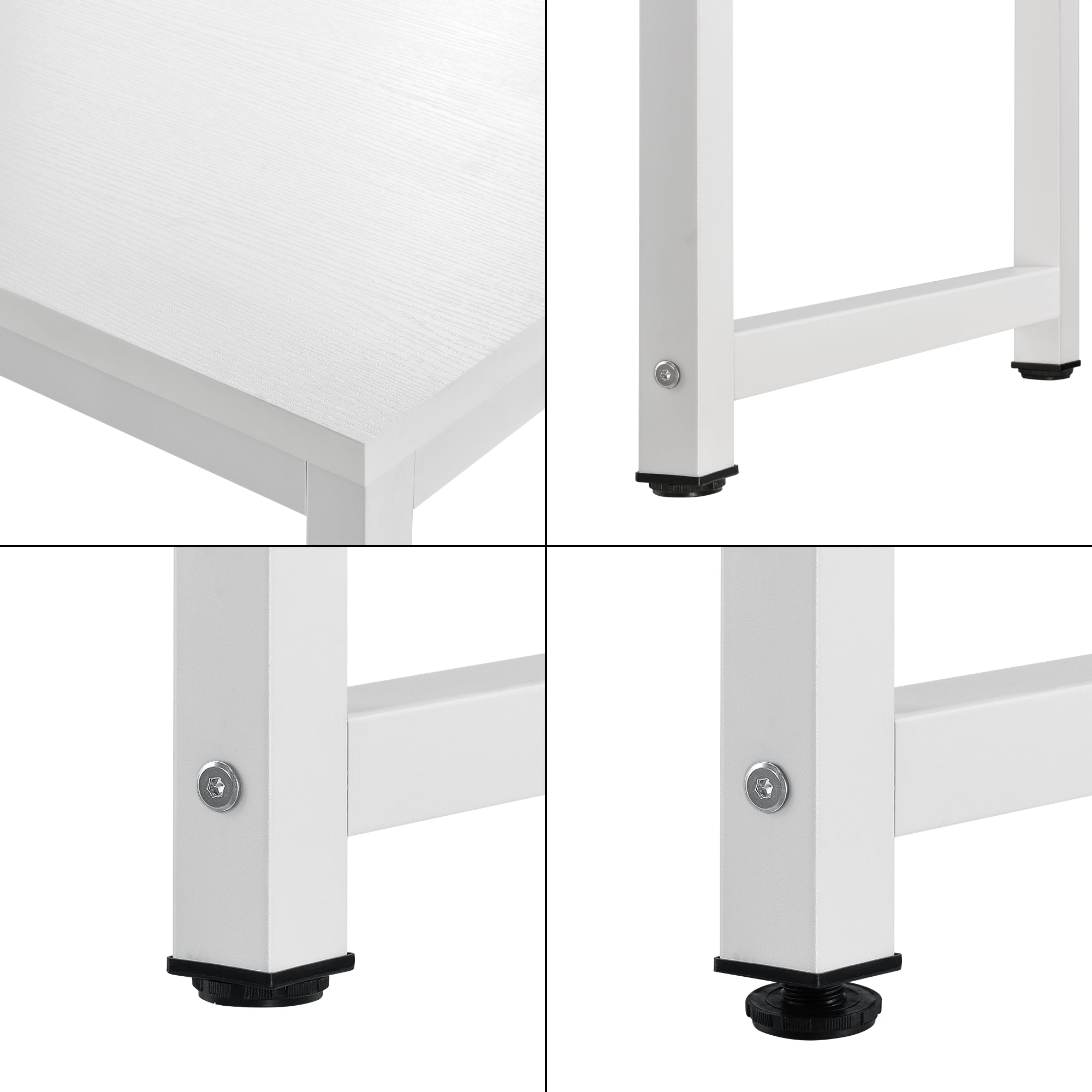 Scrivania Herning Tavolo PC con Piano Rettangolare 120x60 cm - Bianco [en.casa]