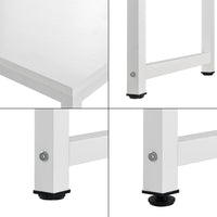 Scrivania Herning Tavolo PC con Piano Rettangolare 120x60 cm - Bianco [en.casa]