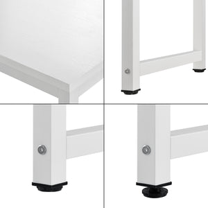 Scrivania Herning Tavolo PC con Piano Rettangolare 120x60 cm - Bianco [en.casa]