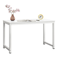 Scrivania Herning Tavolo PC con Piano Rettangolare 120x60 cm - Bianco [en.casa]