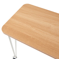 Tavolo a Rotelle Overhalla con Gambe a Forcina Piano 80 x 40 cm Effetto Rovere / Bianco [en.casa]