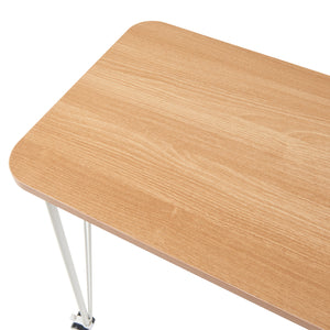 Tavolo a Rotelle Overhalla con Gambe a Forcina Piano 80 x 40 cm Effetto Rovere / Bianco [en.casa]