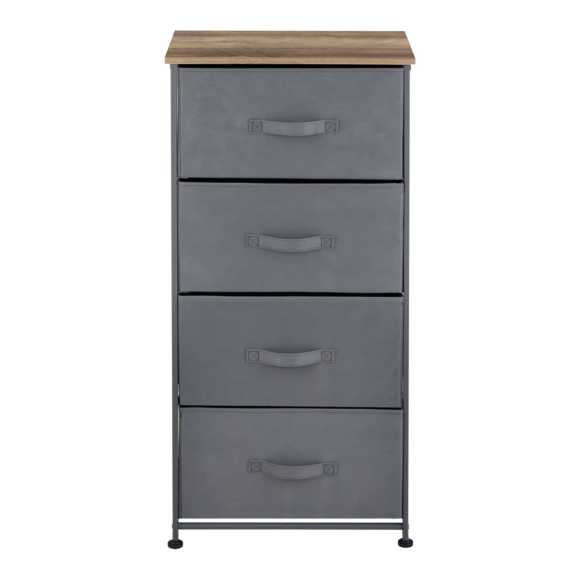 Cassettiera a Colonna con 4 Cassetti in Tessuto Grigio scuro pro.tec