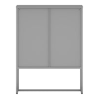 Cassettiera Sund in Acciaio con Frontali Traforati 105x80x40 cm Grigio [en.casa]
