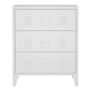 Cassettiera Hämeenlinna in Acciaio 72 x 60 x 40 cm Bianco [en.casa]
