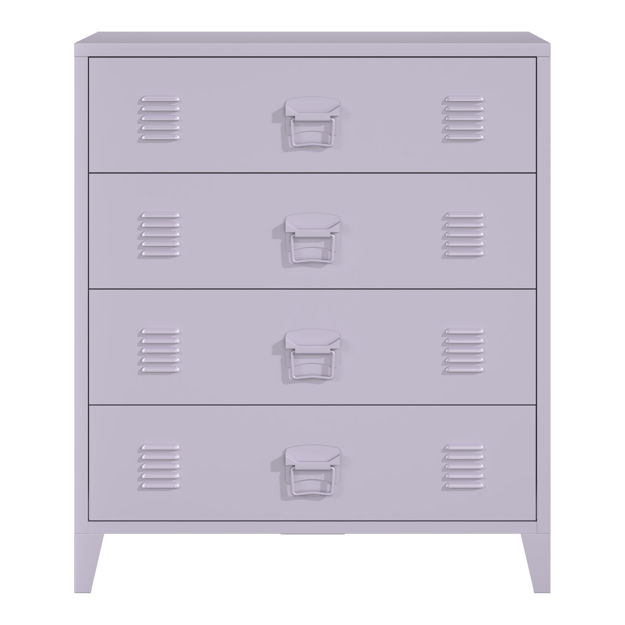 Cassettiera Hämeenlinna Comò in Acciaio con 4 Cassetti 92 x 80 x 40 cm Viola [en.casa]