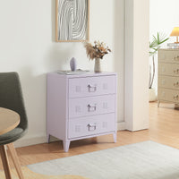 Cassettiera Hämeenlinna Comò in Acciaio con 3 Cassetti 72 x 60 x 40 cm Viola [en.casa]