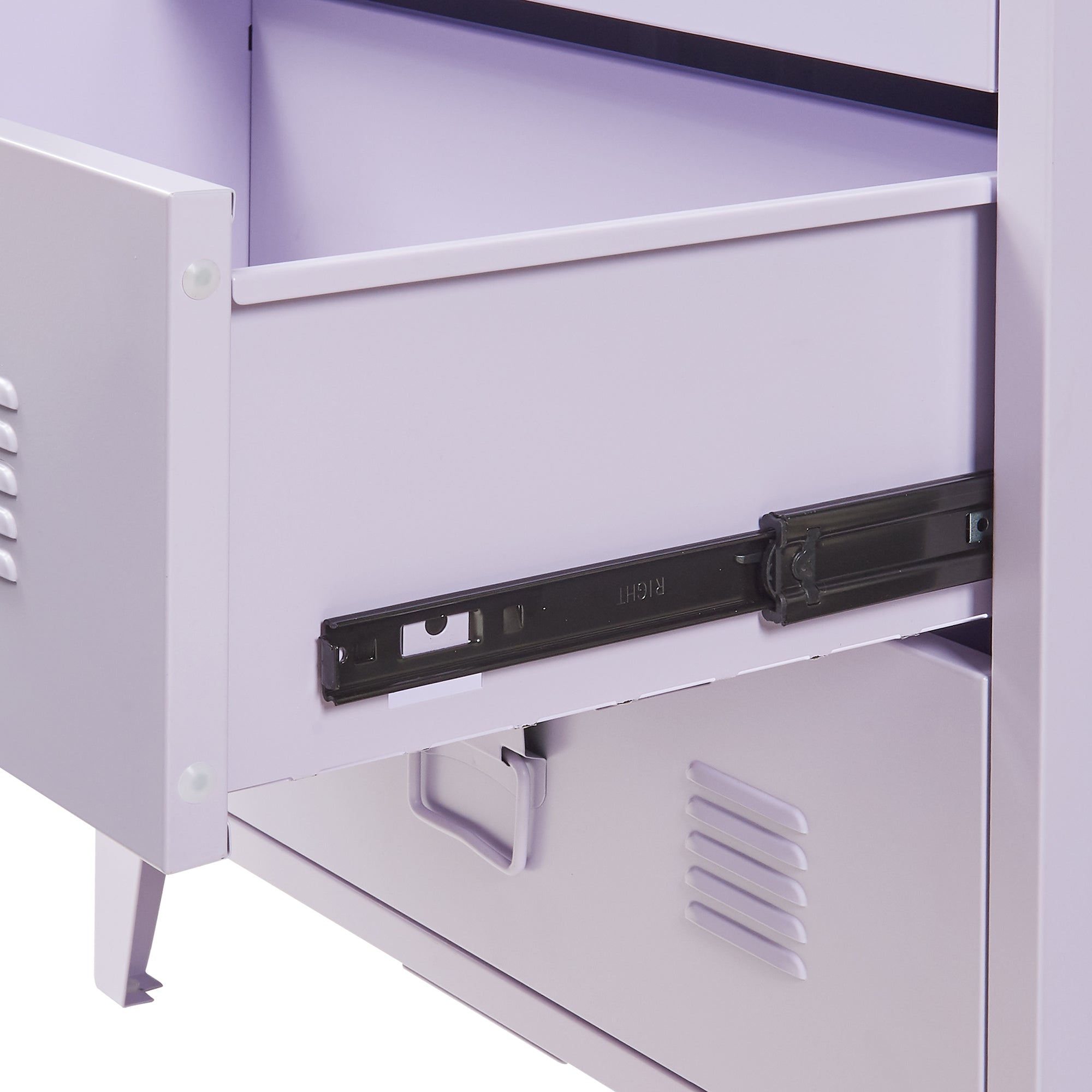 Cassettiera Hämeenlinna Comò in Acciaio con 3 Cassetti 72 x 60 x 40 cm Viola [en.casa]