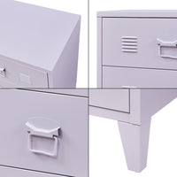 Cassettiera Hämeenlinna Comò in Acciaio con 3 Cassetti 72 x 60 x 40 cm Viola [en.casa]