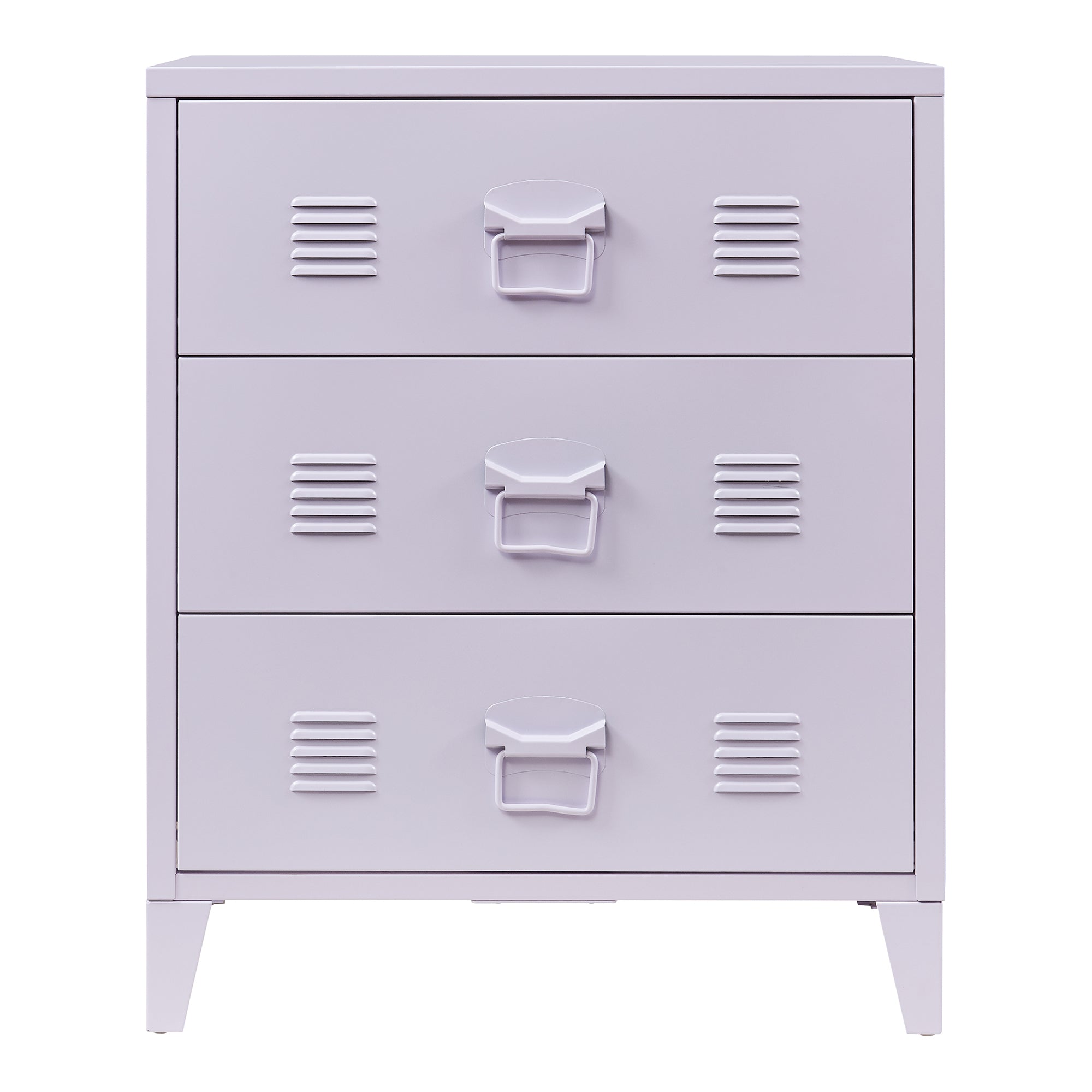 Cassettiera Hämeenlinna Comò in Acciaio con 3 Cassetti 72 x 60 x 40 cm Viola [en.casa]