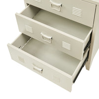 Cassettiera Hämeenlinna Comò in Acciaio con 3 Cassetti 72 x 60 x 40 cm color Cammello [en.casa]