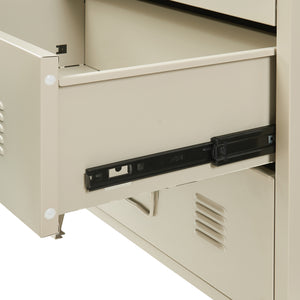 Cassettiera Hämeenlinna Comò in Acciaio con 3 Cassetti 72 x 60 x 40 cm color Cammello [en.casa]