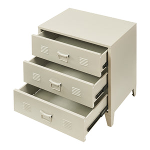 Cassettiera Hämeenlinna Comò in Acciaio con 3 Cassetti 72 x 60 x 40 cm color Cammello [en.casa]