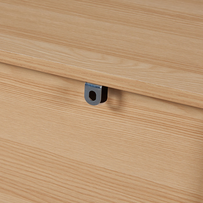 Comò Varkaus con 4 Cassetti - Effetto Rovere / Bianco [en.casa]