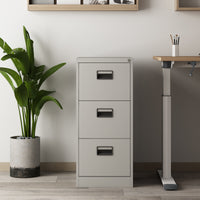 Cassettiera Rääkkylä in Acciaio con 3 Cassetti 103 x 45 x 62 cm - Grigio [en.casa]