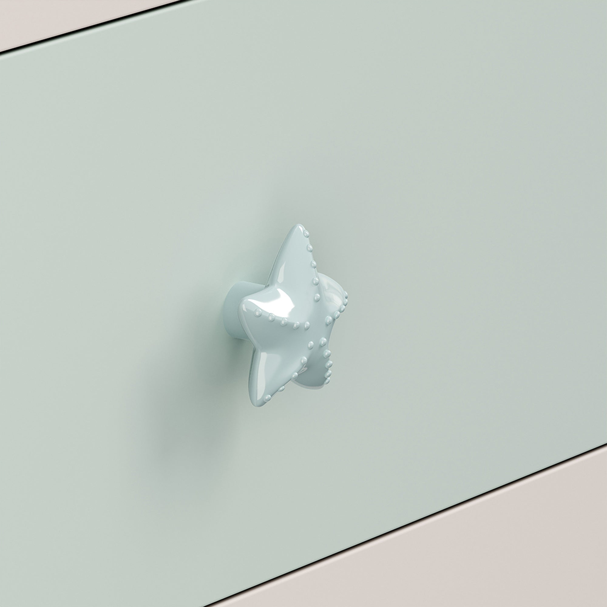 Cassettiera Sandnes per Cameretta Bambini 62 x 38 x 30 cm Bianco / Menta Verde [en.casa]