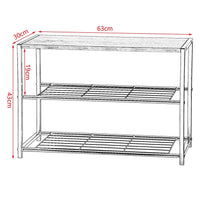 Scarpiera in legno panche per scarpe in metallo per corridoio 63 cm nero 19_0000619
