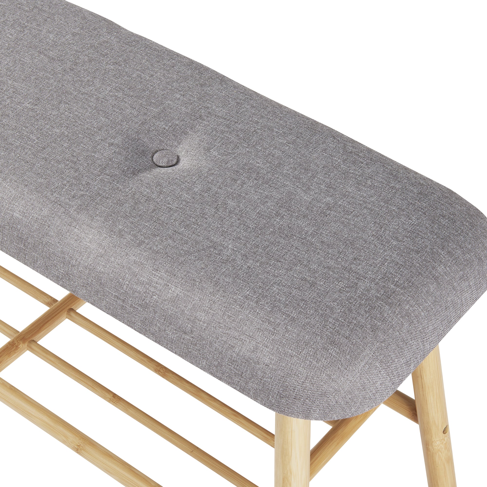 Panchina Portascarpe Römnitz con Ripiano a Griglia Bambù Naturale [en.casa]