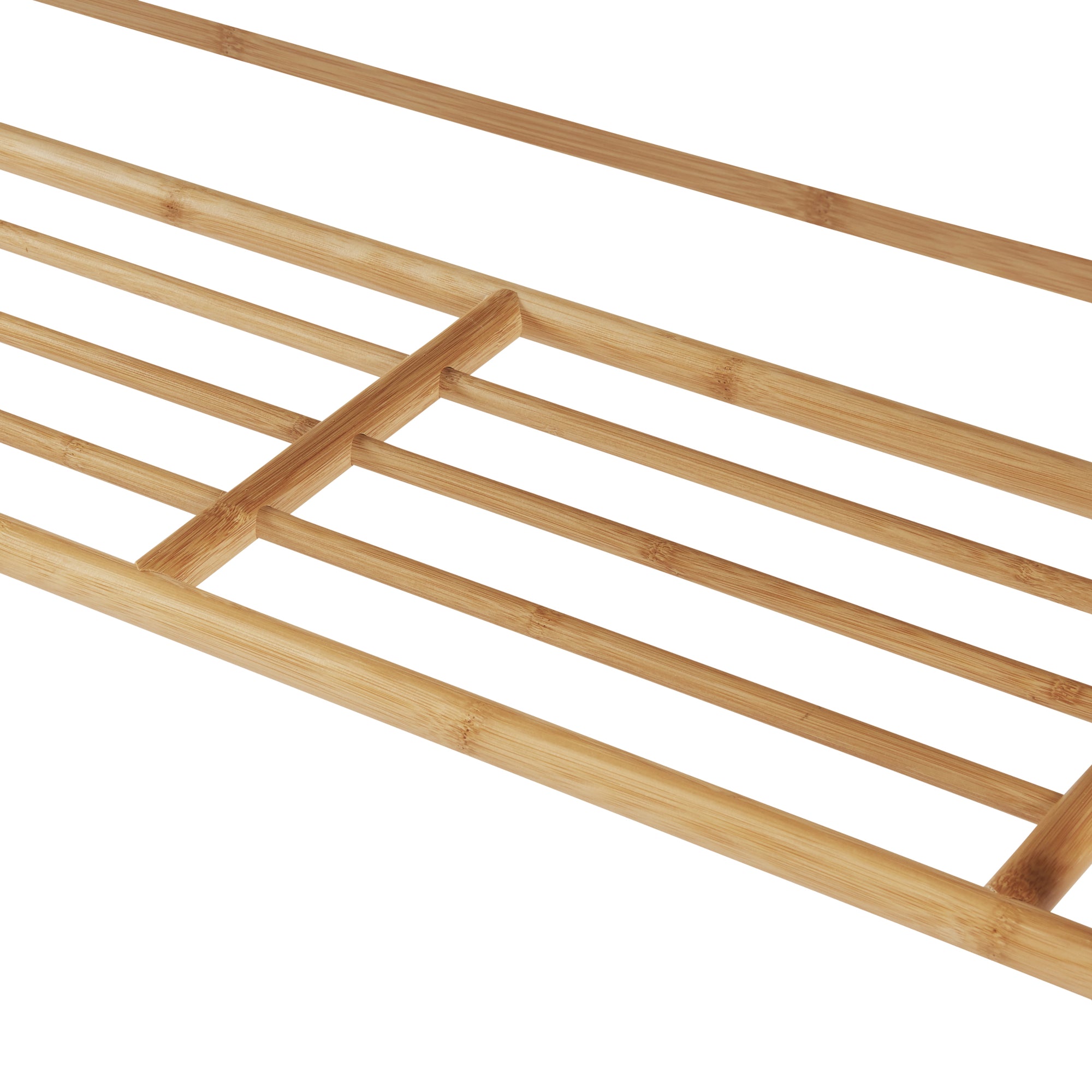 Panchina Portascarpe Römnitz con Ripiano a Griglia Bambù Naturale [en.casa]