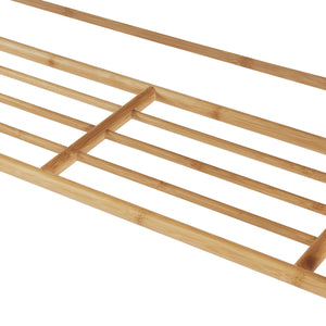 Panchina Portascarpe Römnitz con Ripiano a Griglia Bambù Naturale [en.casa]